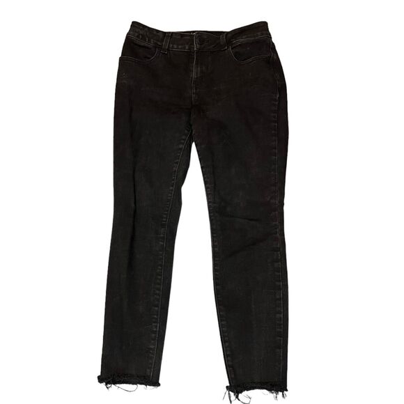 M Jeans by Maurices Jeans Mid Rise Black Raw Hem Size Small Short - Picture 7 of 7